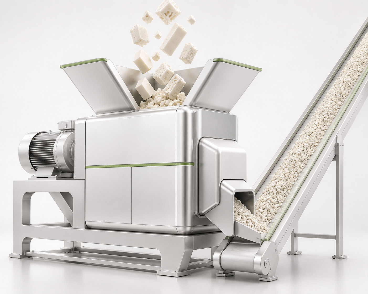 Mahlen von Recyclingmaterialien